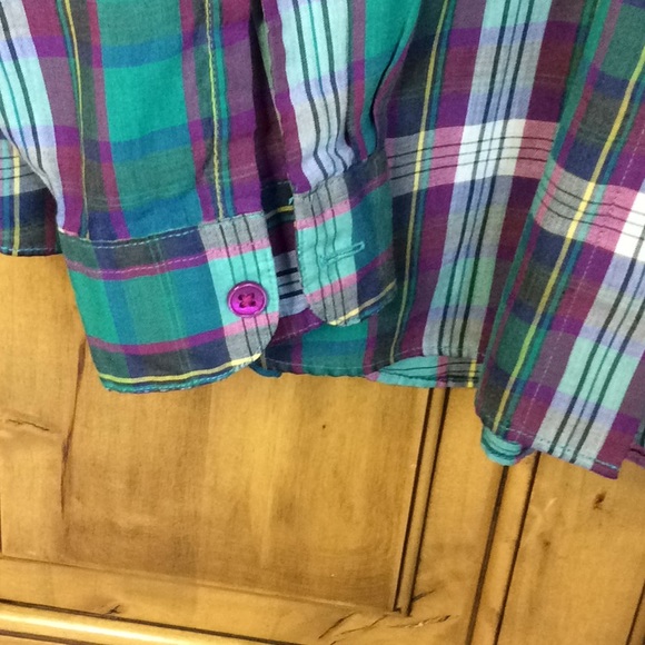 FINAL SALE PRICE LS Plaid Button Down Shirt in Size 14 - Picture 3 of 7